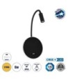 GLOBOSTAR® GOOSE 61695 Μοντέρνο Φωτιστικό Τοίχου - Απλίκα Ξενοδοχείου Reading Light με Φορτιστή USB 3A LED 6W 600lm 36° & 360° AC 220-240V IP20 Θερμό Λευκό 2700K - CREE XPE & Lumileds SMD Chip - Μαύρο Ματ - Μ15.5 x Π15 x Υ30.5cm - 3 Χρόνια Εγγύηση